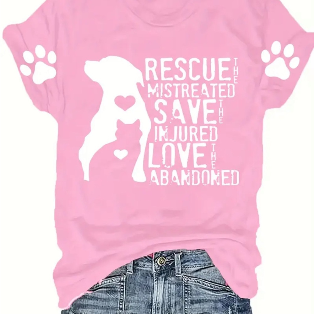 NEW Pink Dog Rescue T-Shirt